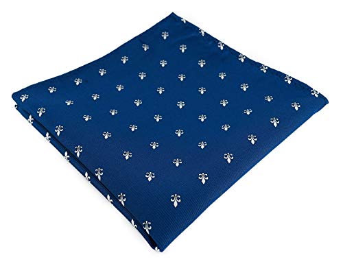 TigerTie Designer Einstecktuch in royal blau silber mit Lilien gemustert - Stecktuchgröße 30 x 30 cm TigerTie Designer Einstecktuch in royal blau silber mit Lilien gemustert - Stecktuchgröße 30 x 30 cm von TigerTie