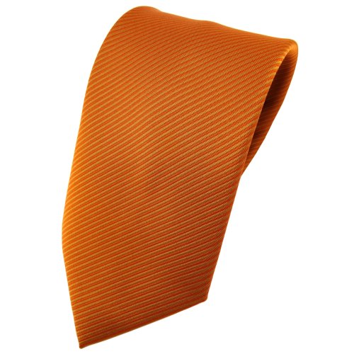 TigerTie Designer Krawatte in orange tieforange signalorange gestreift von TigerTie