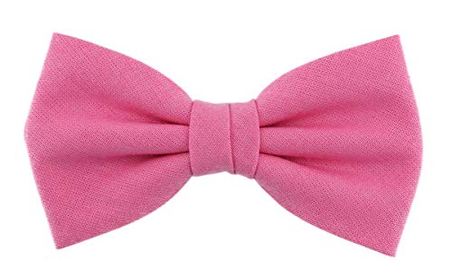 TigerTie - Jungenfliege in rosa pink einfarbig Uni - Fliegen Gr. 29 bis 50 cm Halsumfang verstellbar + Aufbewahrungsbox von TigerTie