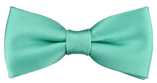 TigerTie - Kleinkinder Baby Fliege in grün mint mit Gummizug 29 bis 40 cm Halsumfang verstellbar + Aufbewahrungsbox von TigerTie