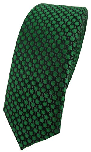 TigerTie Modische schmale Designer Krawatte in grün dunkelgrün gepunktet TigerTie Modische schmale Designer Krawatte in grün dunkelgrün gepunktet von TigerTie