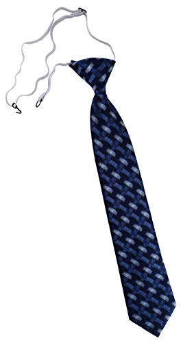 TigerTie Security Sicherheits Krawatte in blau marine dunkelblau - Motiv Flechtmuster - vorgebunden mit Gummizug von TigerTie