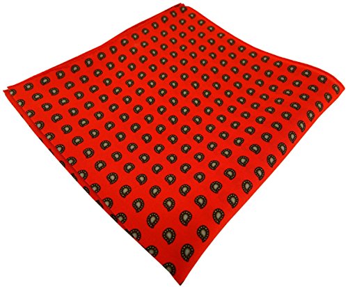 TigerTie Seideneinstecktuch in rot olive - kleines Paisley Muster - Einstecktuch 100% Seide TigerTie Seideneinstecktuch in rot olive - kleines Paisley Muster - Einstecktuch 100% Seide von TigerTie
