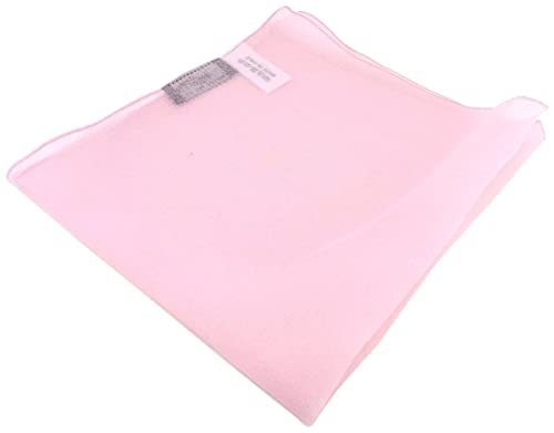 TigerTie - feines kleines Chiffon Einstecktuch in rosa Uni - Tuch 25 x 25 cm von TigerTie