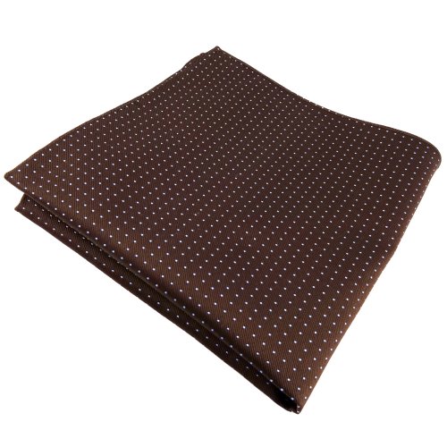 TigerTie schönes Seideneinstecktuch in braun blau hellblau gepunktet - Einstecktuch 100% Seide TigerTie schönes Seideneinstecktuch in braun blau hellblau gepunktet - Einstecktuch 100% Seide von TigerTie