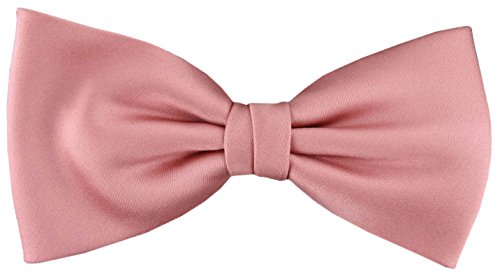 TigerTie vorgebundene Satin Fliege in rosa hellrosa Uni einfarbig + Geschenkbox von TigerTie