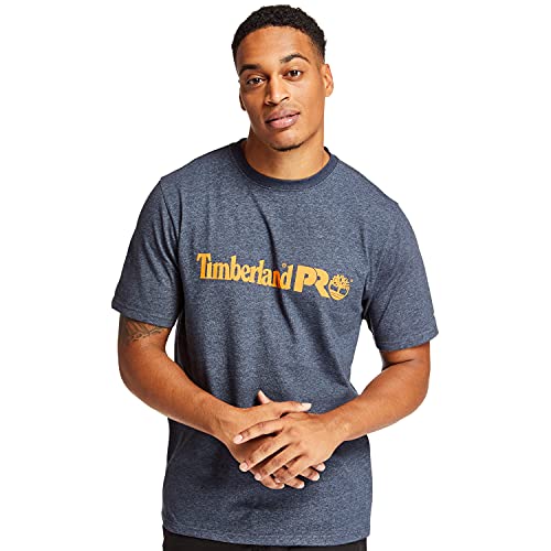 Timberland PRO Herren Base Plate Logo auf der Brust T-Shirt, Marineblau meliert, XXX-Large Hoch von Timberland PRO