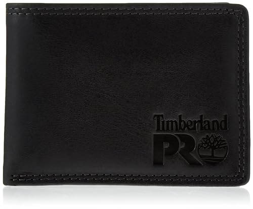 Timberland PRO Herren RFID Leder mit herausnehmbarem Kartenfach Geldbörse, schwarz/Brandy, Einheitsgröße von Timberland PRO