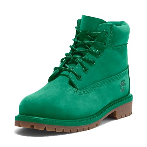 Timberland Jungen 50th Edition Premium 15,2 cm wasserdichter Stiefel (kleines Kind) Mode, Mittelgrünes Nubuk, 4.5 US Little Kid von Timberland