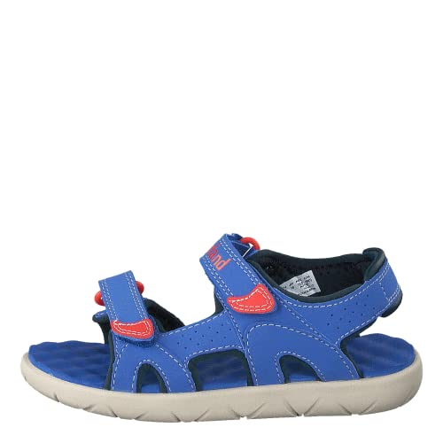 Timberland Unisex Kinder Perkins Row 2-Strap Pantoletten, Blau (Nebulas Blue J45), 33 EU von Timberland