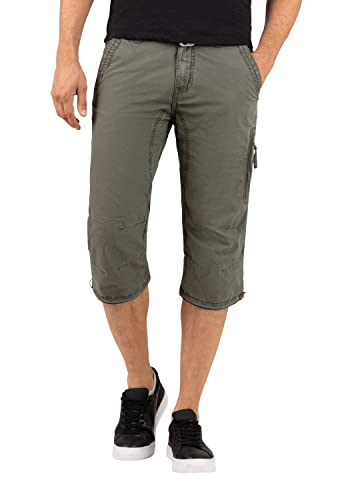 Timezone Herren 3/4 Chino Hose CONNORTZ - Regular Fit Grau W 28-W40 Baumwolle, Größe:W 32, Farbvariante:Grey H Bone Print 8089 von Timezone