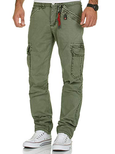 Timezone Herren Cargo Hose Ben - Regular Fit - Grün - Oil Green, Größe:W 31 L 34, Farbe:Oil Green (4029) von Timezone