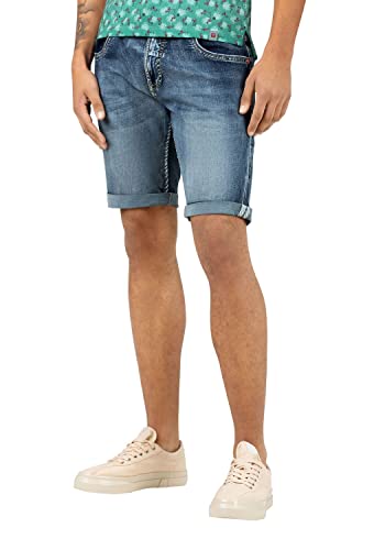 Timezone Herren Jeans Shorts Slim SCOTTYTZ - Slim Fit - Blau - Dark Sea Wash, Größe:W 33, Farbe:Dark Sea Wash 3007 von Timezone