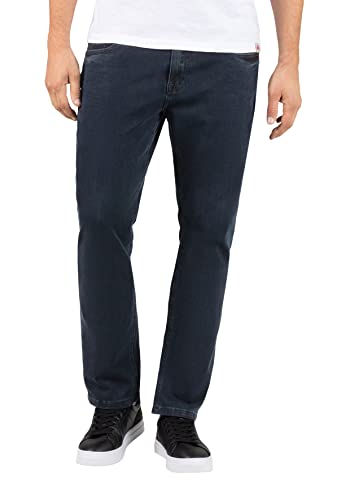 Timezone Herren Slim EduardoTZ Jeans, Black Blue wash, 29/30 von Timezone