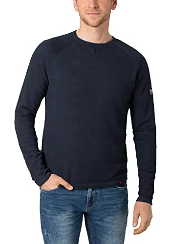 Timezone Herren Spiral Knit Crewneck Pullover, total Eclipse, S von Timezone