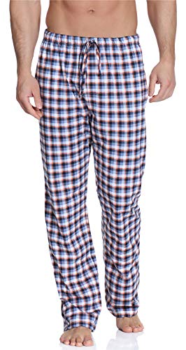 Timone Herren Schlafanzugshose Leichte Pyjamahose aus Baumwolle Nachtwäsche TPP-001 (Muster-8 (202118), XL) von Timone