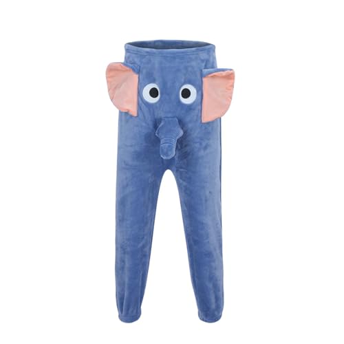 Jogginghose Herren Herren Hose Stoffhose Elefanten-Boxer Unterwäsche Geschenk für Männer, Boxer-Hosen mit Tier-Motiv, Elefant Wird klingeln, Hosen Spielen seltsame Pyjama-Hosen Stoffhose (Blue1, L) von TinaDeer