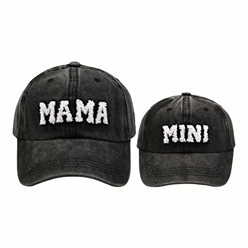 TinaDeer Eltern Kinder Baumwolle Kappe Familie Brief Baseball Caps Atmungsaktive Baseball Kappe Unisex Familie Outfit von TinaDeer