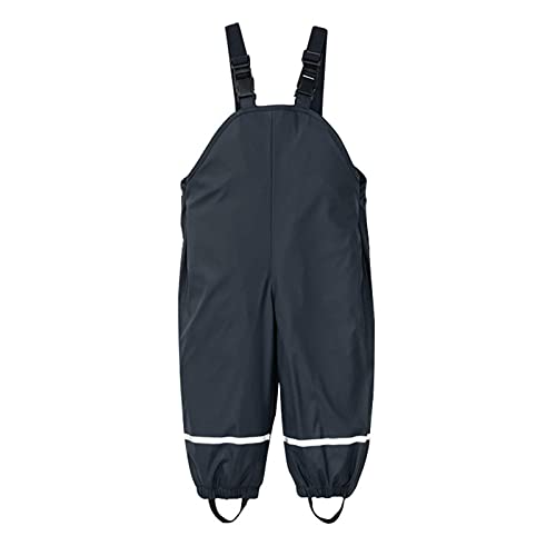 TinaDeer Unisex Regenhose für Kinder Arbeitskleidung, Wind- und Zementhose, wasserdichte und atmungsaktive Regenhose für Mädchen oder Jungen (Schwarz, 116) von TinaDeer