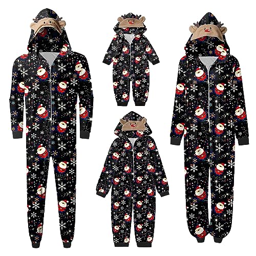 Weihnachten Pyjama famili Set Passender Schlafanzug Weihnachtspyjama Familie Set Damen Herren Jumpsuit Kinder Outfit Baby Overall Strampler Rotes Kariertes Nachtwäsche Hausanzug Winter Schlafanzüge von TinaDeer