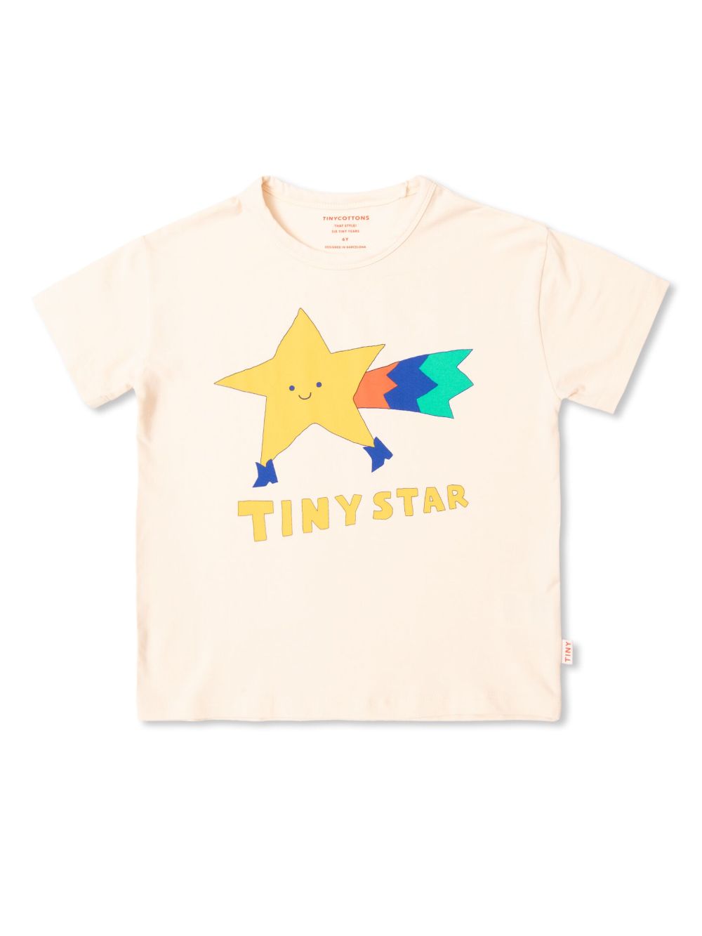 Tiny Cottons Tiny Star T-Shirt aus Bio-Baumwolle - Nude von Tiny Cottons