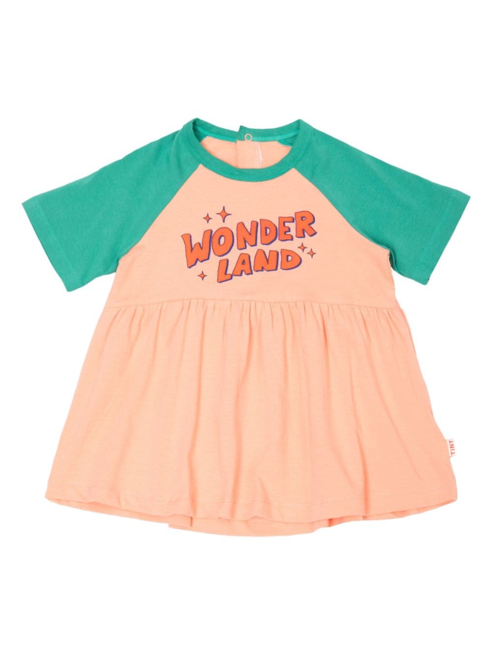 Tiny Cottons Ausgestelltes Kleid mit Logo-Print - Orange von Tiny Cottons