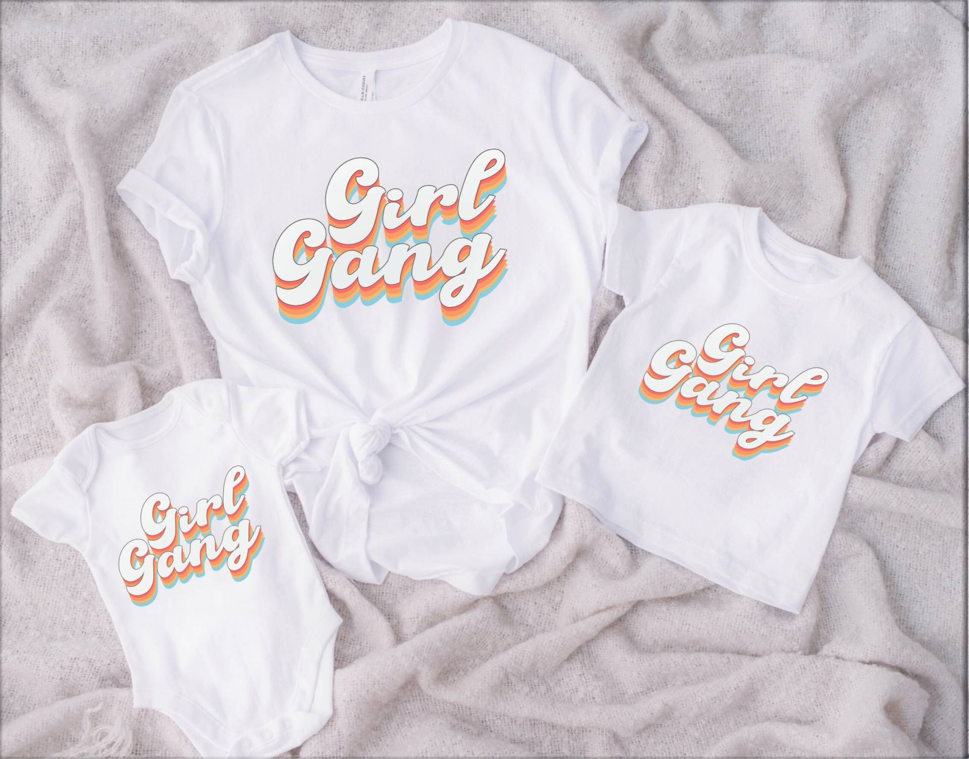 Girl Gang Matching Outfit, Mommy & Me Gang Retro T-Shirts, Mama Tochter Und Mich Geschenk von TinyTotsKids