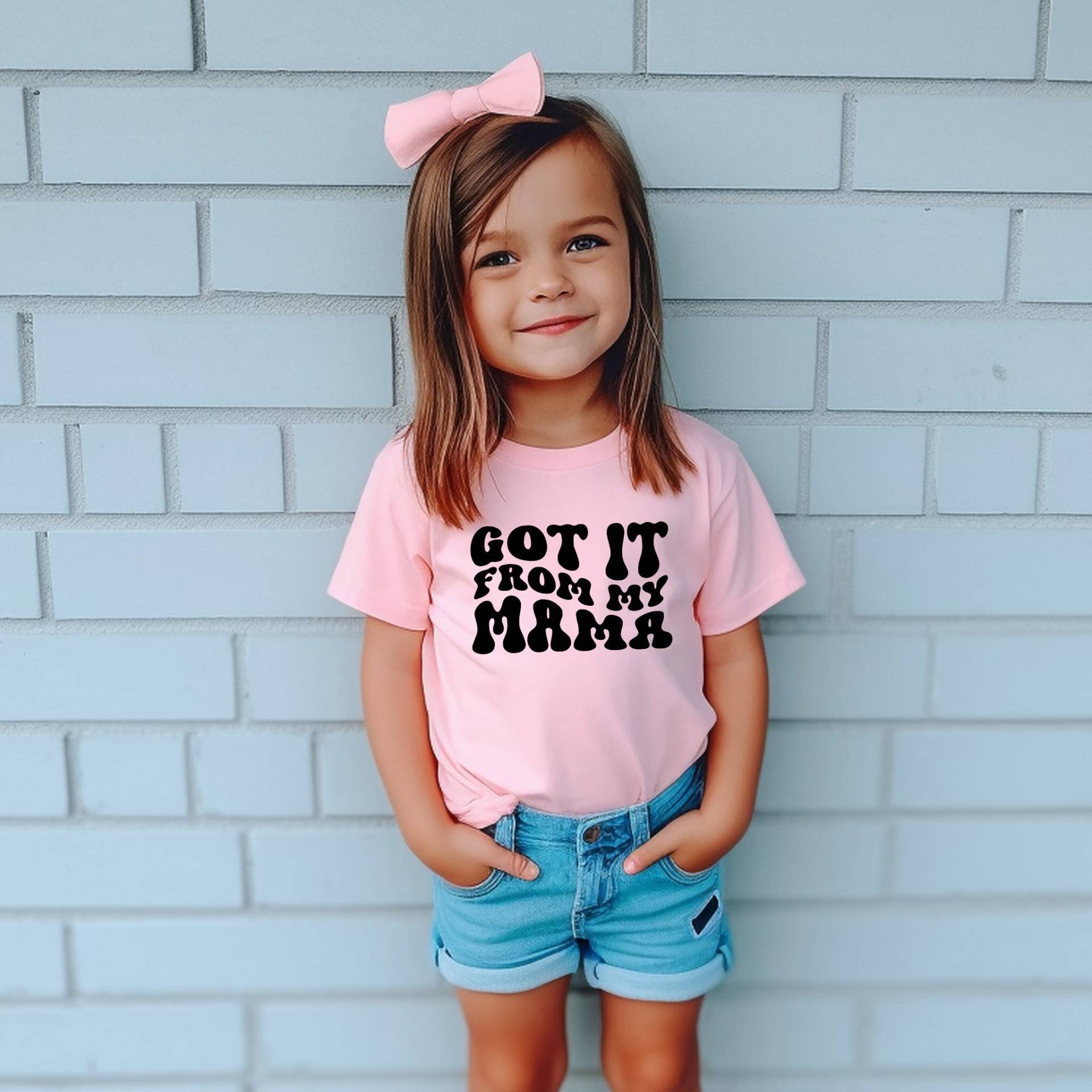 Got It From My Mama Shirt | Kleinkind Mädchen Süßes Kinder Boho Strand T-Shirt Sommer von TinyTotsKids