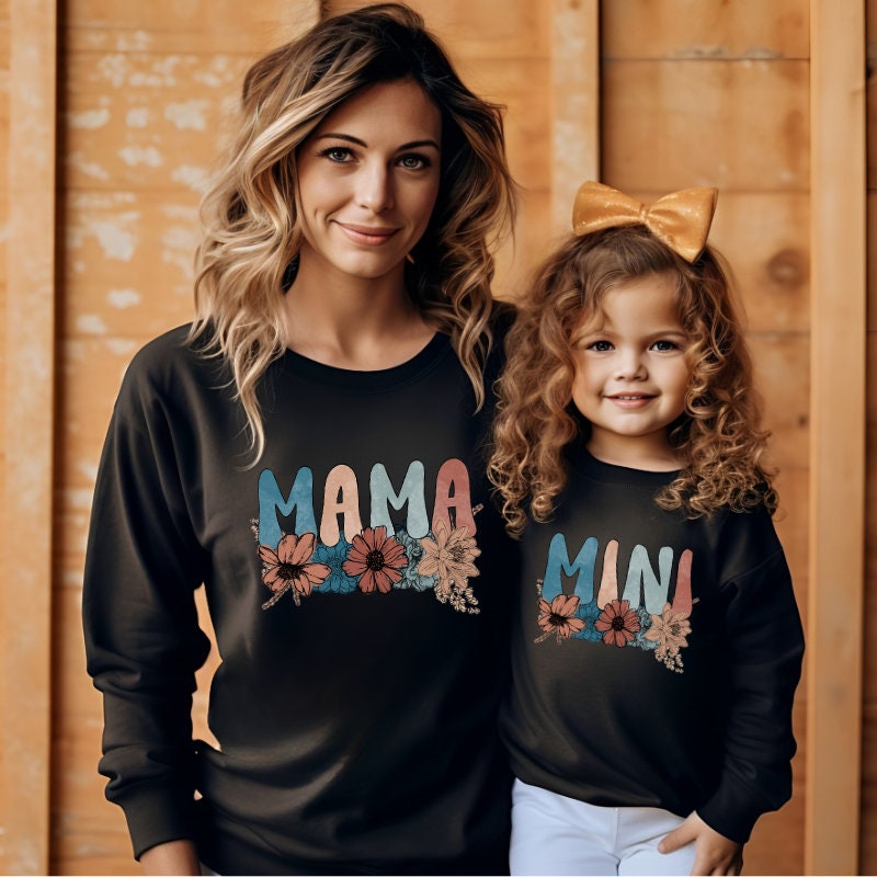 Mama Herbst Sweatshirt | Mama Und Ich Outfit Mommy & Me Passender Pullover Tochter Muttertagsgeschenk von TinyTotsKids
