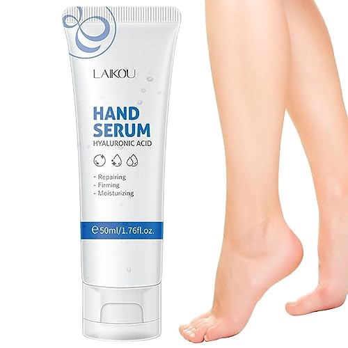 Hyaluronsäure-Handcreme,1,7 Unzen feuchtigkeitsspendende Handpflegecreme für trockene Haut - Feuchtigkeitsspendende Hyaluronsäure-Formel-Essenz für alle Jahreszeiten Tioheam von Tioheam