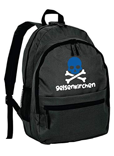 Tipolitografia Ghisleri Gelsenkirchen Erwachsener Kind SKULL Rucksack aus Nylon mit Reißverschlusstaschen und Schultergurten - Sonderanfertigung von Tipolitografia Ghisleri