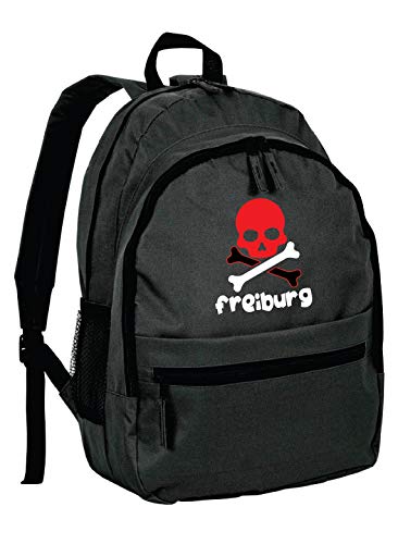 Tipolitografia Ghisleri Rucksack SKULL Freiburg erwachsenes Kind aus Nylon mit Reißverschlusstaschen und Schultergurten - kundenspezifisches Produkt von Tipolitografia Ghisleri