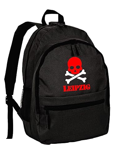 Tipolitografia Ghisleri Rucksack SKULL Leipzig erwachsenes Kind aus Nylon mit Reißverschlusstaschen und Schultergurten - kundenspezifisches Produkt von Tipolitografia Ghisleri