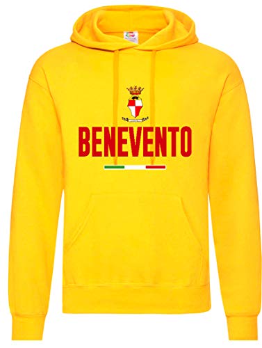 Tipolitografia Ghisleri Sweatshirt Ultras giallorossa BENEVENTO/Wappen Stadt Tifosi Fußball, gelb, M von Tipolitografia Ghisleri