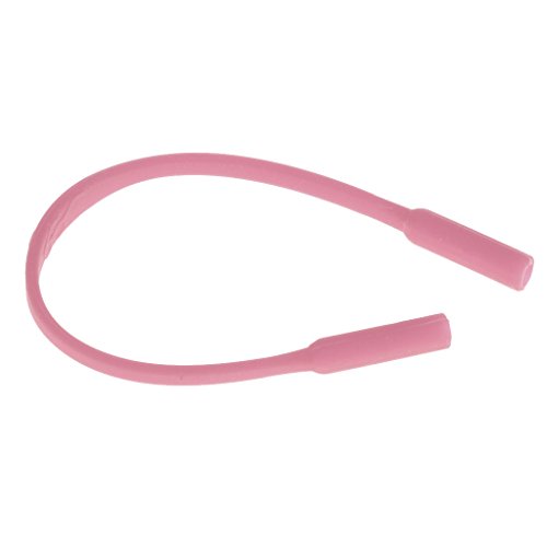 Tiuimk Unisex Kinder Elastisches Brillenband Kinder Silikon Lanyard Sport für Brillen Sonnenbrillen Lesebrille, rose, 17 cm von Tiuimk