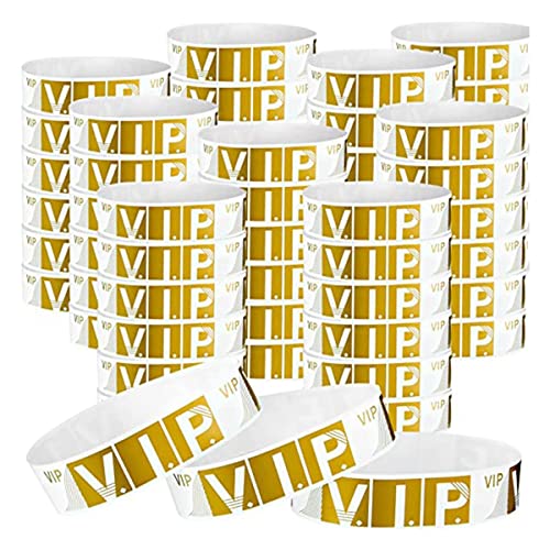 Tlily 500 Stück VIP Armbänder für Ereignisse, leicht, personalisierbar, bunt, wasserdicht von Tlily