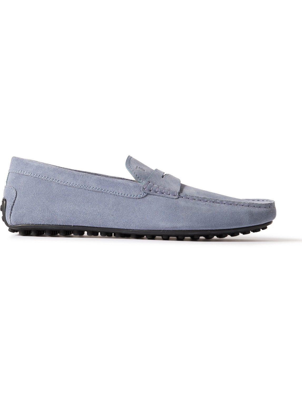 Tod's - City Gommino Logo-Debossed Suede Driving Shoes - Men - Blue - UK 10 von Tod's