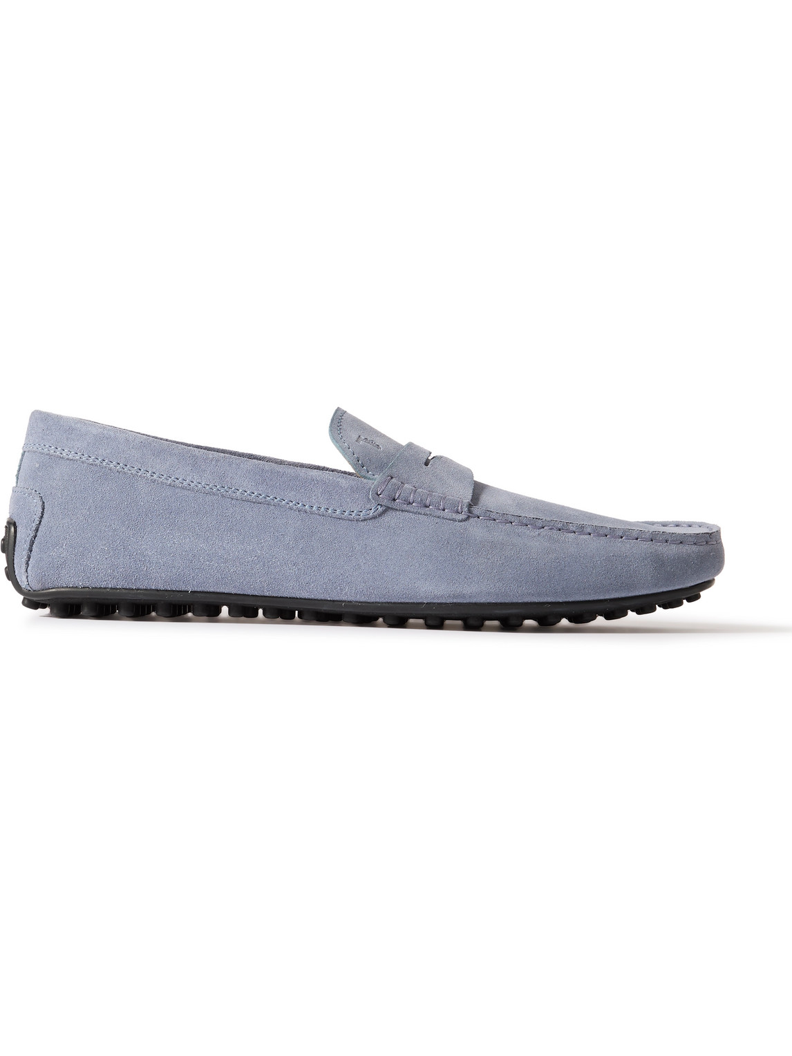 Tod's - City Gommino Logo-Debossed Suede Driving Shoes - Men - Blue - UK 9 von Tod's