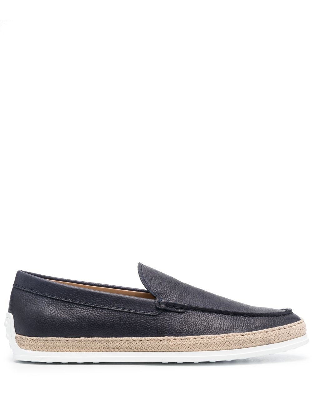 Tod's Loafer mit Borte aus Bast - Blau von Tod's