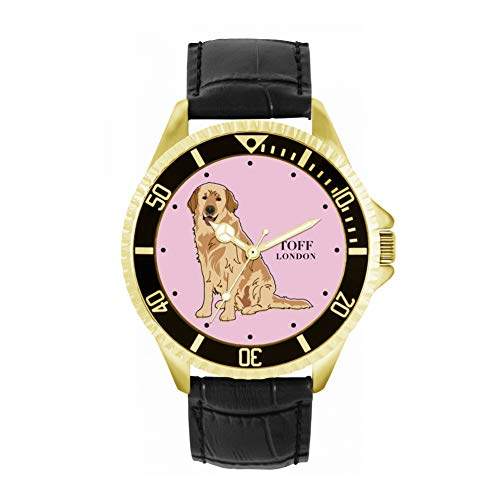 Toff London Beige Golden Retriever-Uhr von Toff London