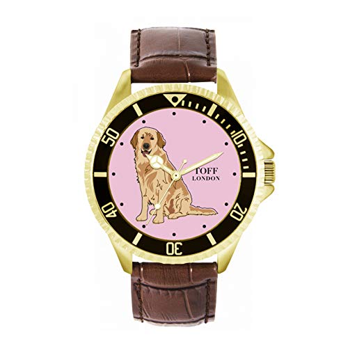 Toff London Beige Golden Retriever-Uhr von Toff London