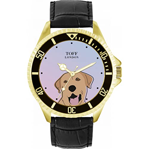 Toff London Beige Labrador Retriever-Kopf-Hundeuhr von Toff London