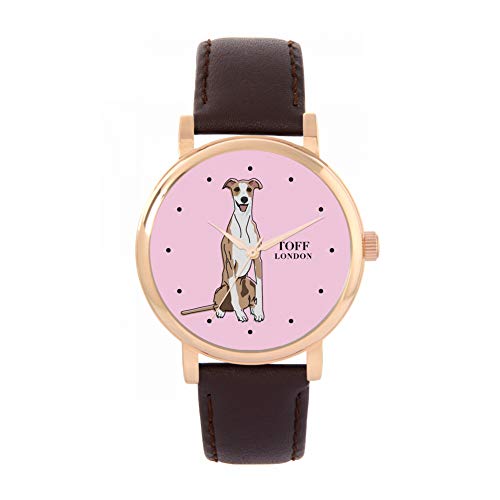 Toff London Beige Whippet-Hundeuhr von Toff London