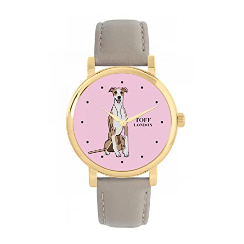 Toff London Beige Whippet-Hundeuhr von Toff London