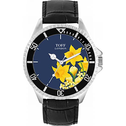 Toff London Gelbe Narzissen-Blumen-Uhr von Toff London