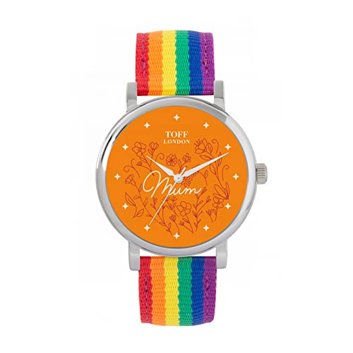 Toff London Orange Blumen Mama Uhr von Toff London