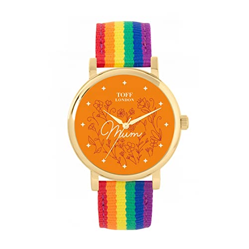 Toff London Orange Blumen Mama Uhr von Toff London