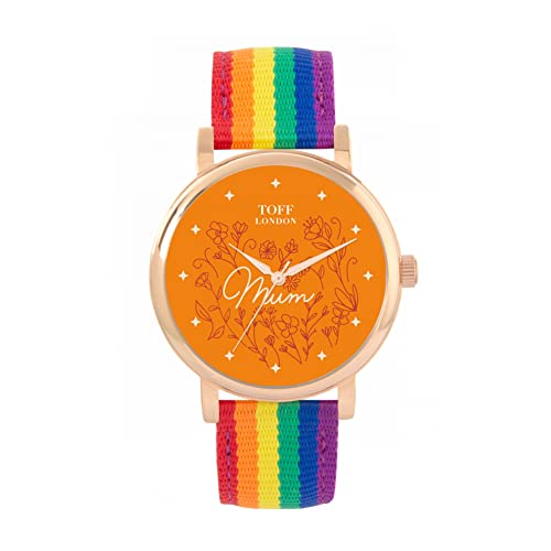 Toff London Orange Blumen Mama Uhr von Toff London