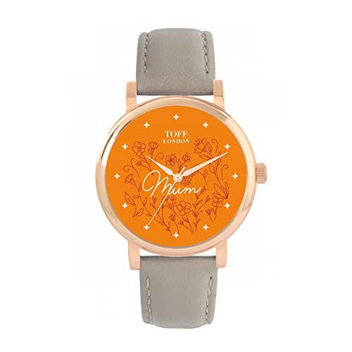 Toff London Orange Blumen Mama Uhr von Toff London