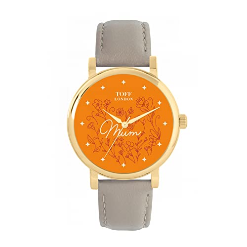 Toff London Orange Blumen Mama Uhr von Toff London